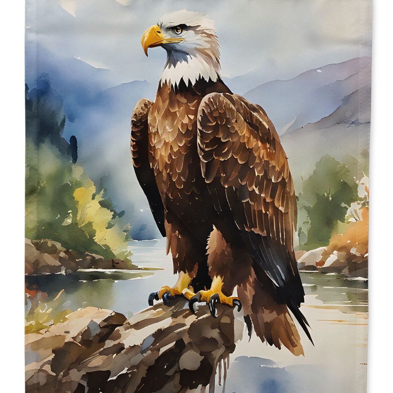 Edge Collections - 28" X 40" - Multicolor - Eagle Large Porch Sleeveative Outside Artwork Design - 1 Piece